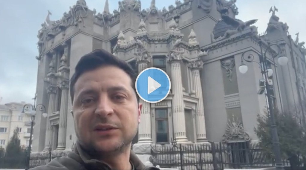 Ukrainian president Volodymyr Zelensky released video message