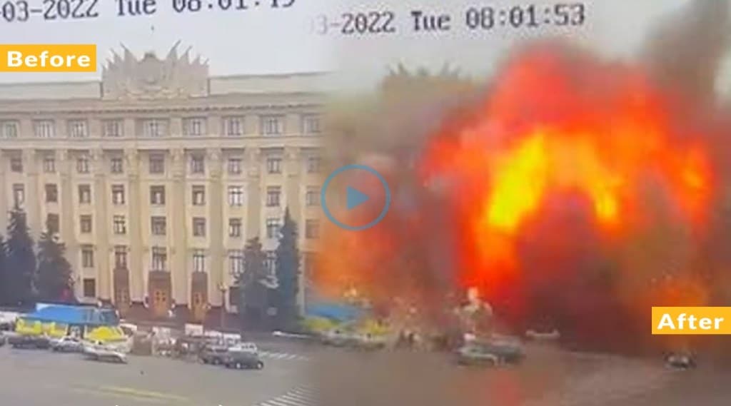 Russian airstrike Kharkiv government headquarters