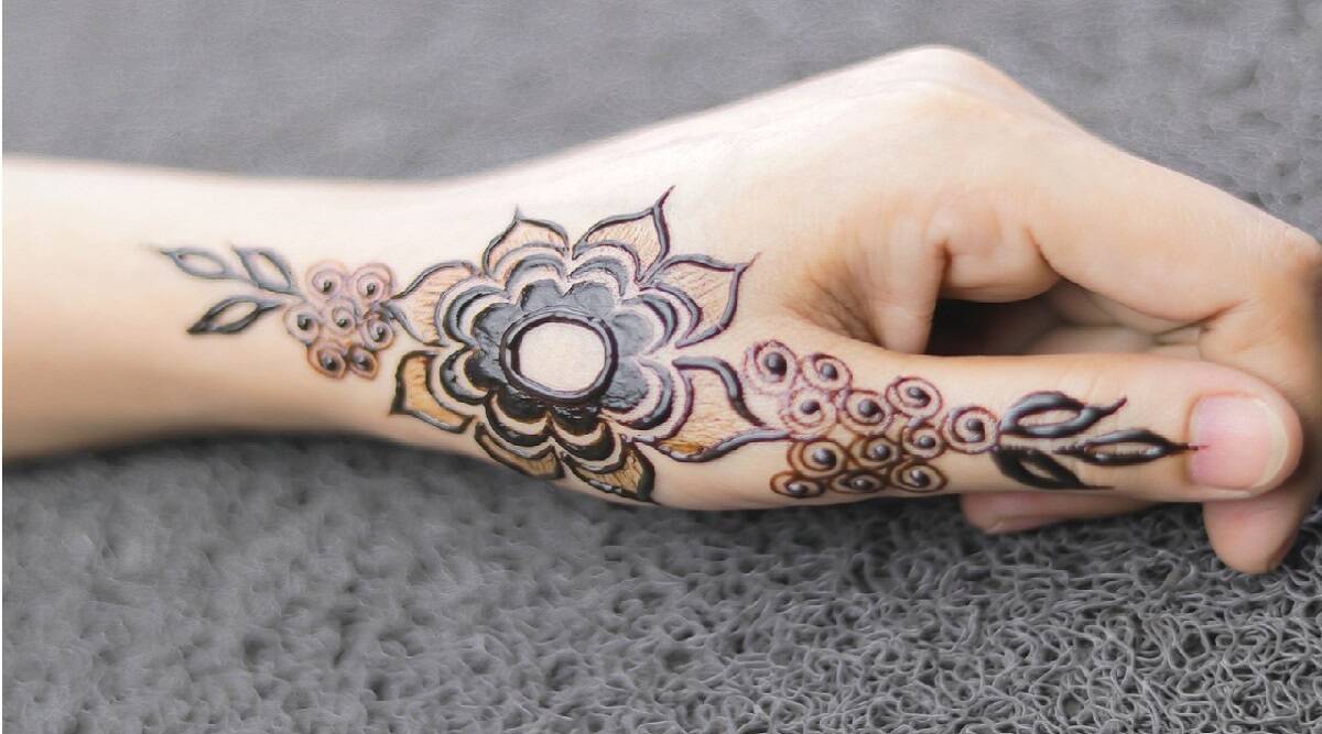 Two Hands with Henna Designs