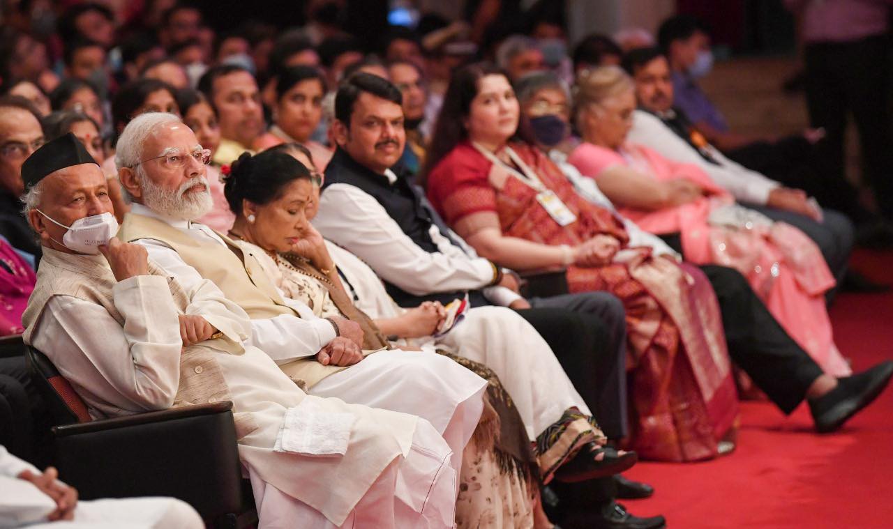 glimpses from 1st Lata Deenanath Mangeshkar Award ceremony programme in Mumbai