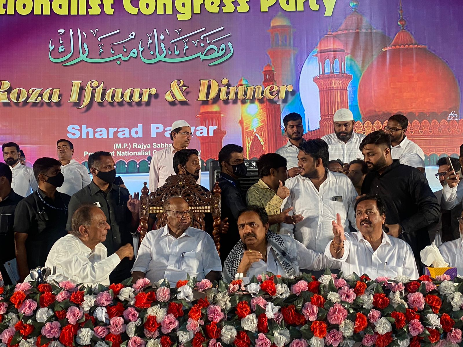 NCP organize Iftar party in Mumbai Sharad Pawar Supriya Sule And Party leaders were present