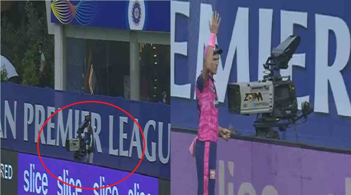 Ipl 2022 Mi Vs Rr Tilak Varma Hits Six Cameraman Injured