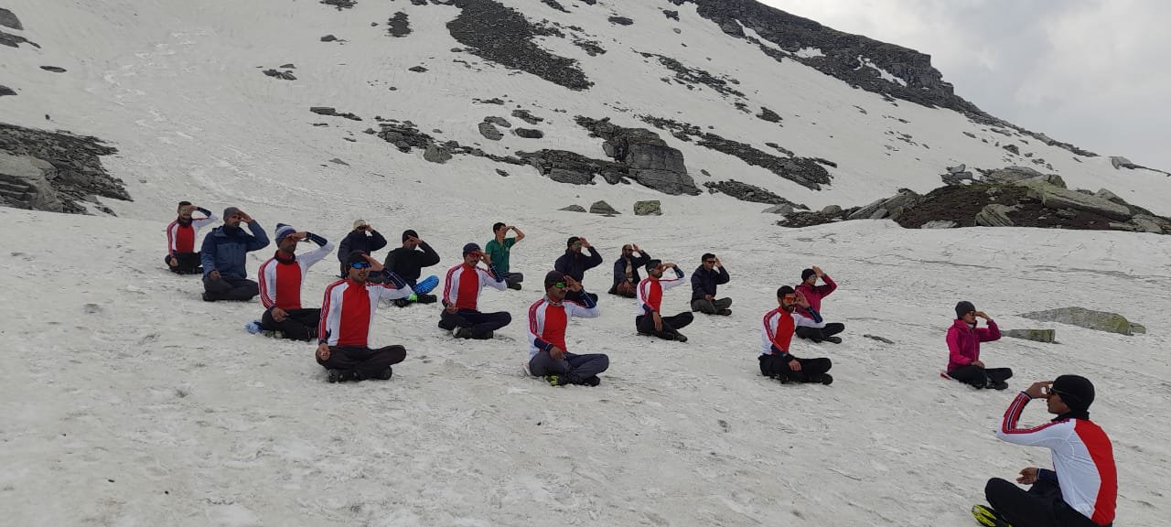 International Yoga Day 2022 ITBP jawans perform yoga aasans 