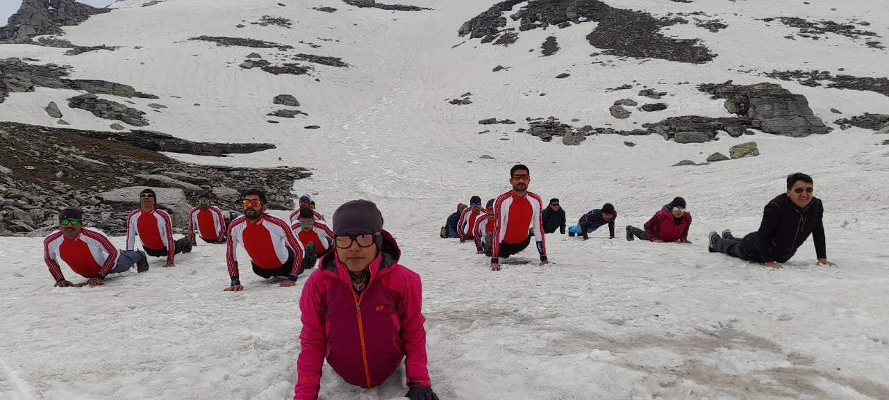 International Yoga Day 2022 ITBP jawans perform yoga aasans 