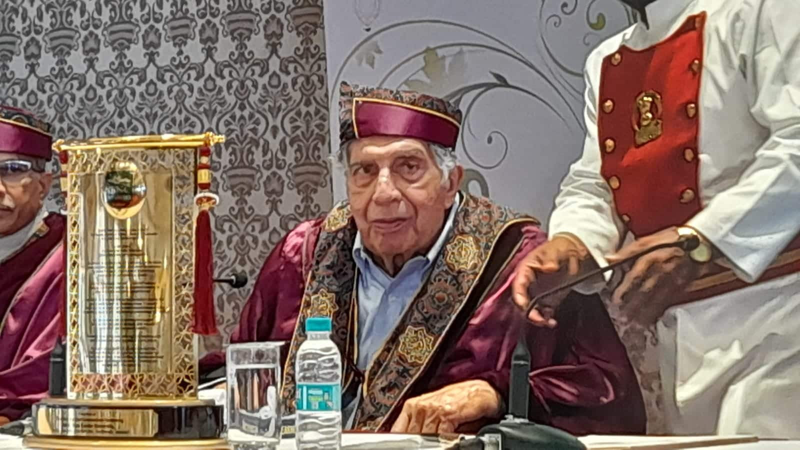 Ratan Tata attends convocation ceremony in mumbai