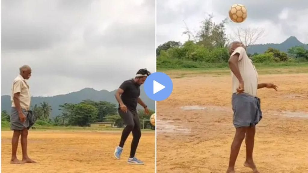 The old man from kerala showed amazing performances with football