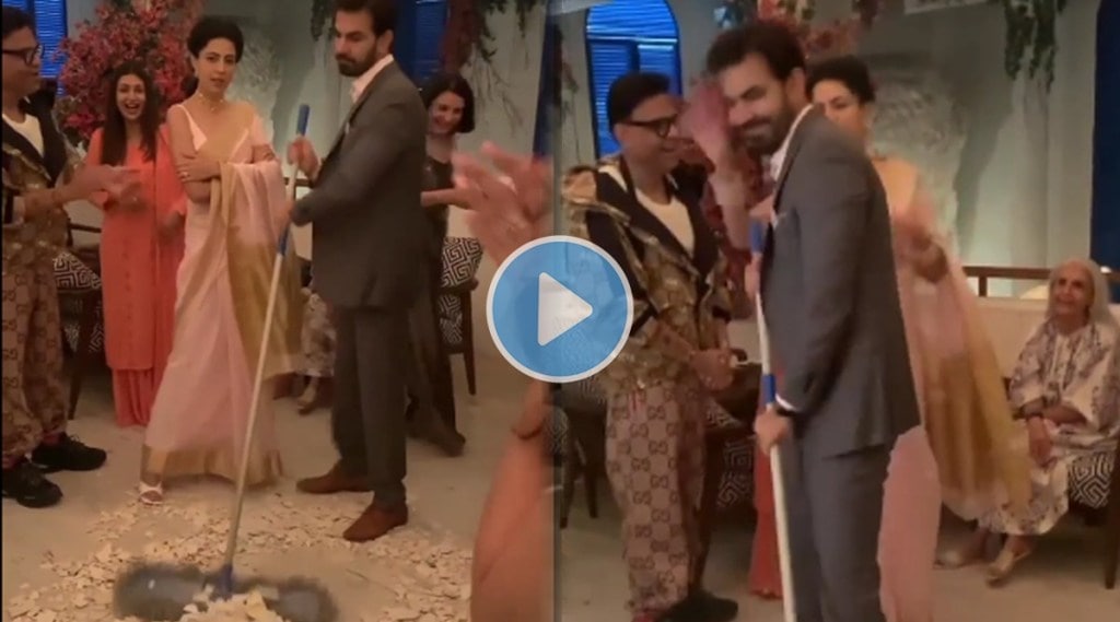 karan v grover, poppy jabbal, karan v grover poppy jabbal wedding, karan v grover wedding reception, karan v grover mopping video, करण वी ग्रोवर, पॉपी जब्बल, करण वी ग्रोवर पॉपी जब्बल लग्न, करण वी ग्रोवर व्हिडीओ, दिव्यांका त्रिपाठी, विवेक दहिया