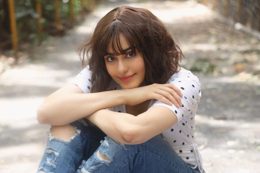 Adah Sharma Leafy Dress Hot Photos