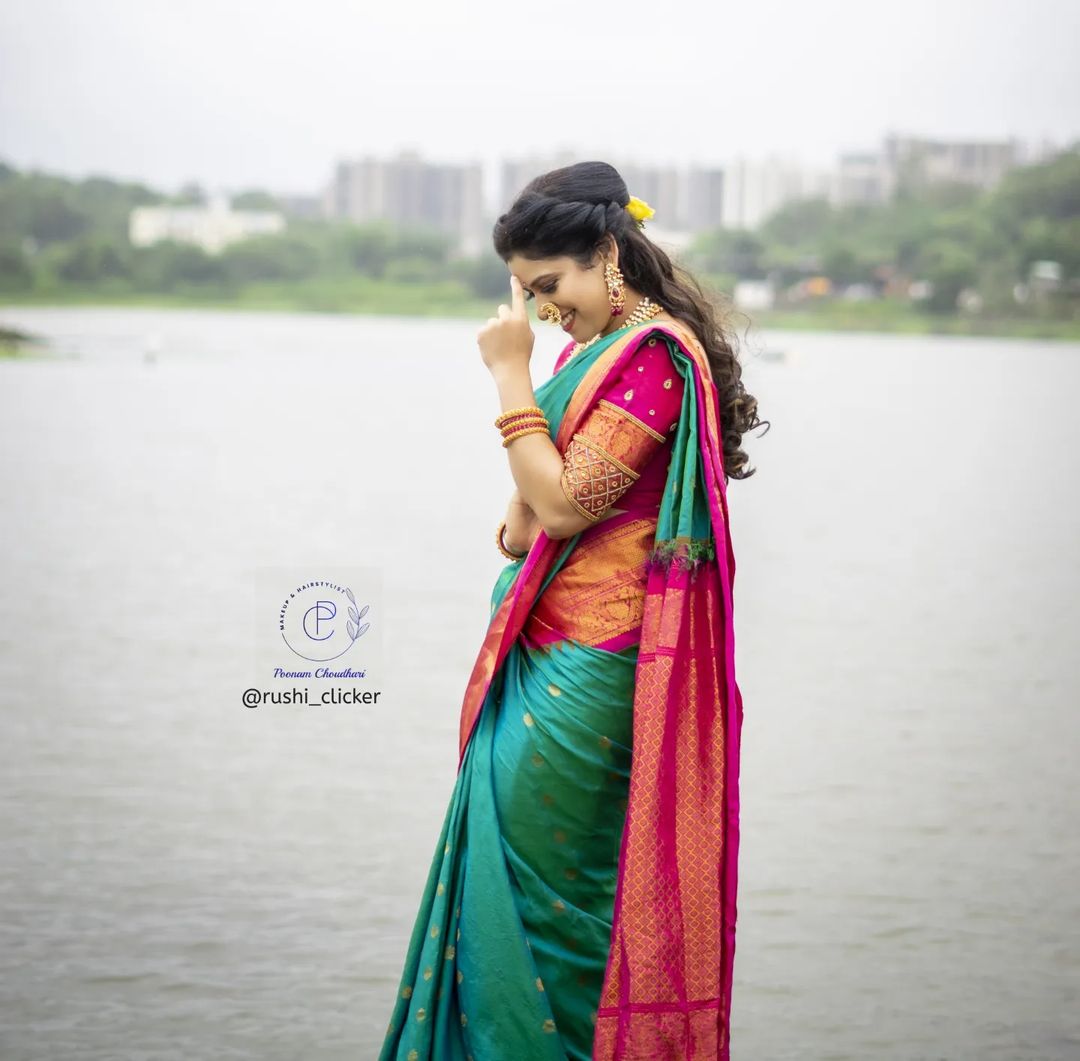 Ashvini Mahangade Saree Look Photos