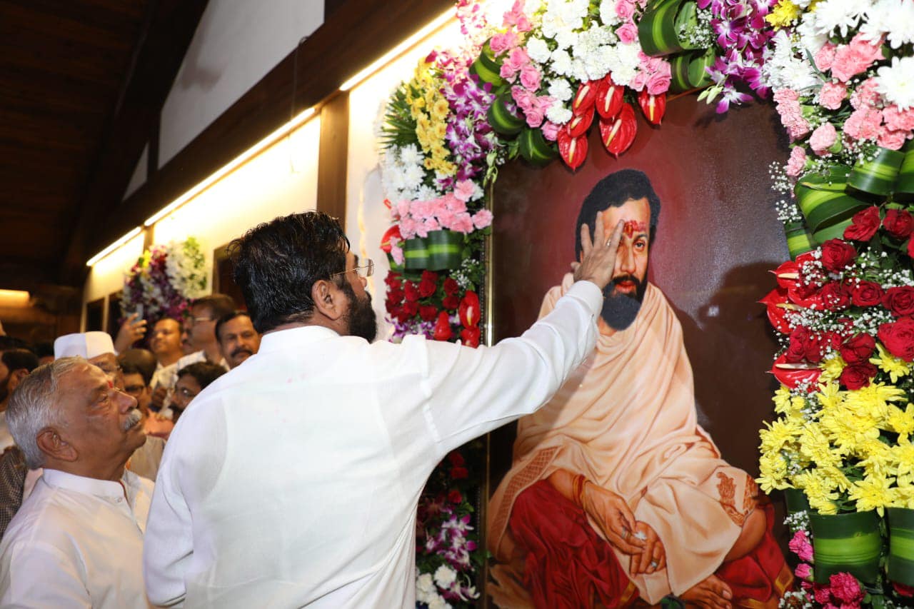 Eknath Shinde Visited Smarak Mumbai Thane Photos