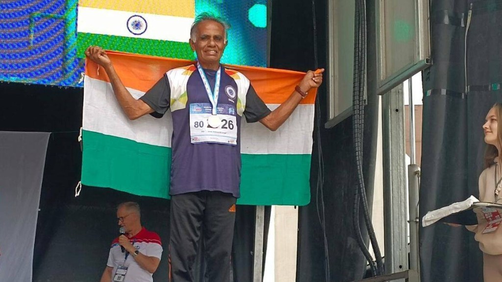 MJ Jacob bronze medals at World Masters Athletics