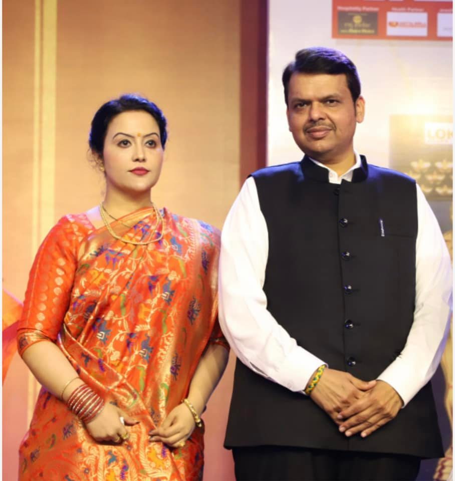 Maharashtra deputy cm devendra fadnavis wife amruta fadnavis photos