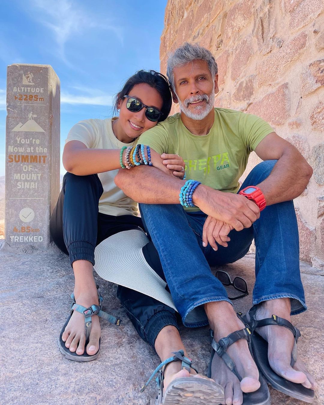 Milind Soman Ankita Konwar Egypt Vacation Photos