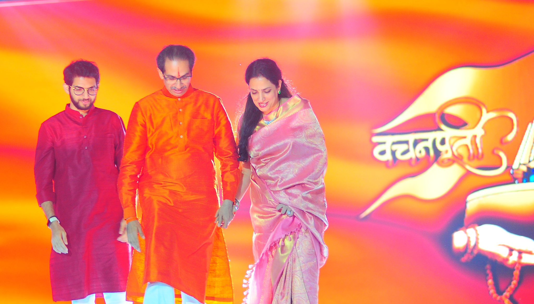 Aditya and Rashmi Thackeray at Anu Malik's Felicitation Ceremony Photo
