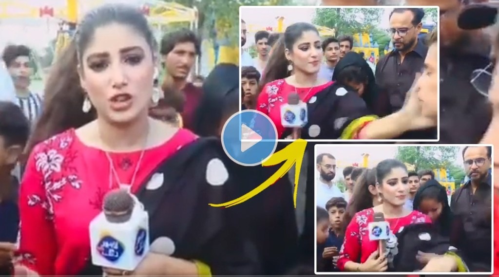 A female journalist slapped a young man in front of the camera