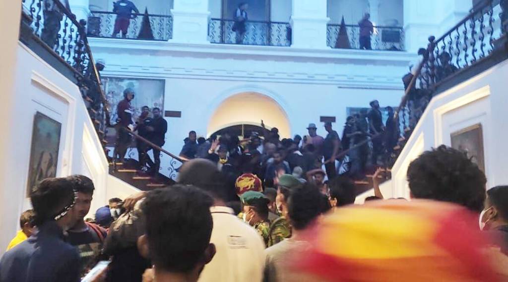 Violent mob captures president house Gotabaya Rajapaksa flees