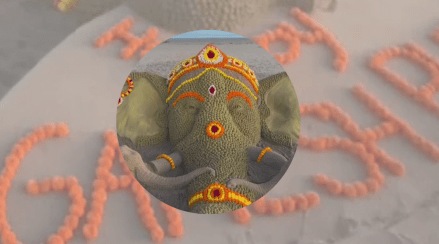 Sand art Ganpati Bappa