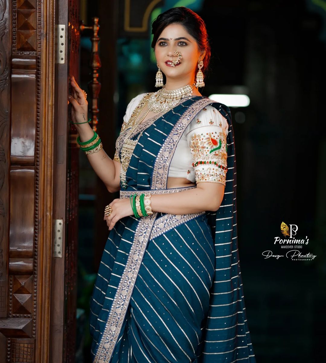 Pin by vishwes raman on Saree styles | Nauvari saree, Kashta saree, Indian  beauty saree