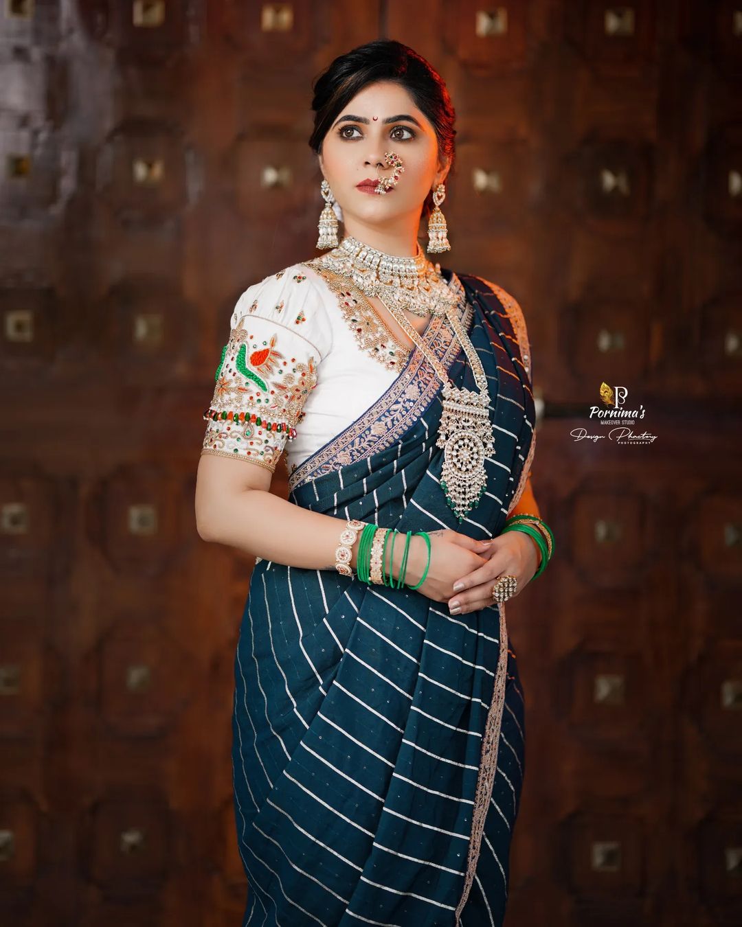 Lovely Nauvari Sarees On Maharashtrian Brides That We Loved! | WedMeGood