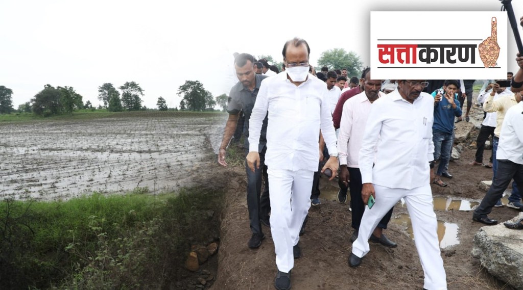 Displeasure with Ajit Pawar as they ignored Maha Vikas Aghadi leaders in the flood affected area visit in East Vidarbha