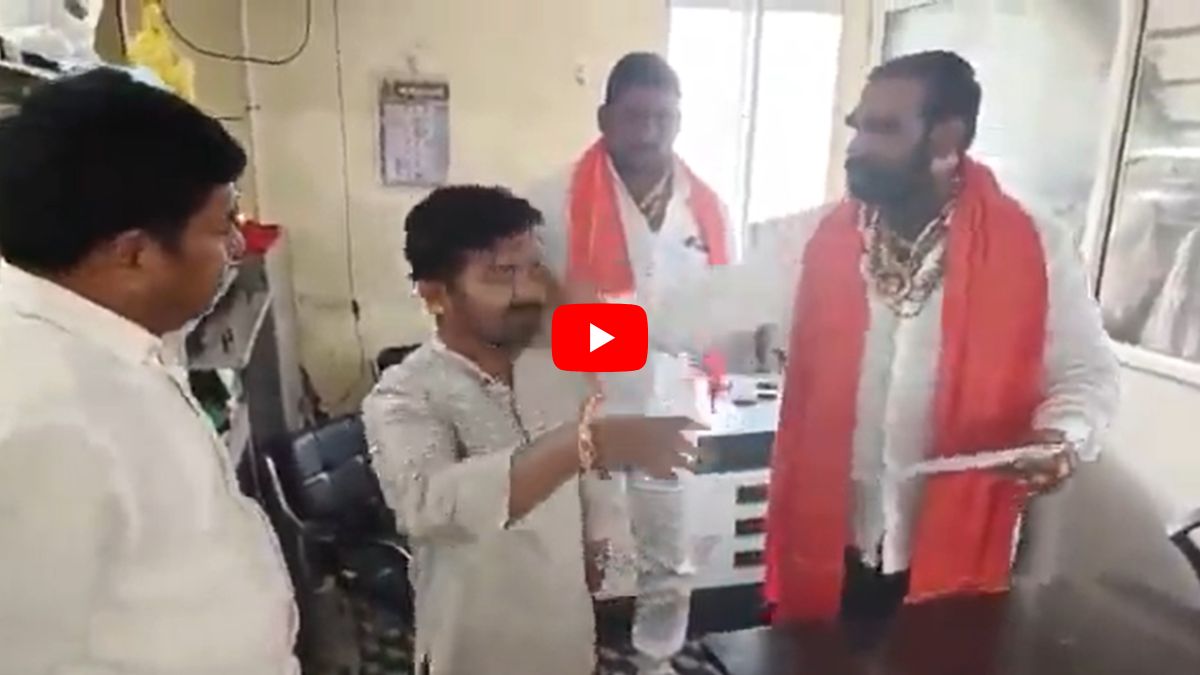 Eknath Shinde Group Mla Santosh Bangar Slaps Mid Day Meal Manager Latest Marathi News 1183