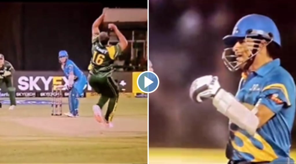 sachin tendulkar over the top shot video