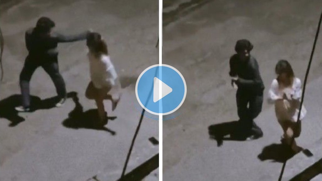 A couple performed a romantic dance in the middle of the night