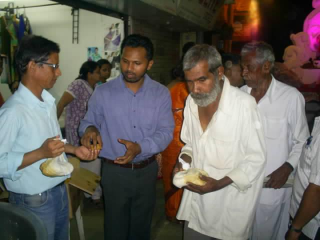 Donate food to the needy by avoiding illumination during Ganeshotsav in pune