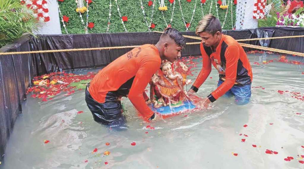 ganesha idol immersion in vasai virar,