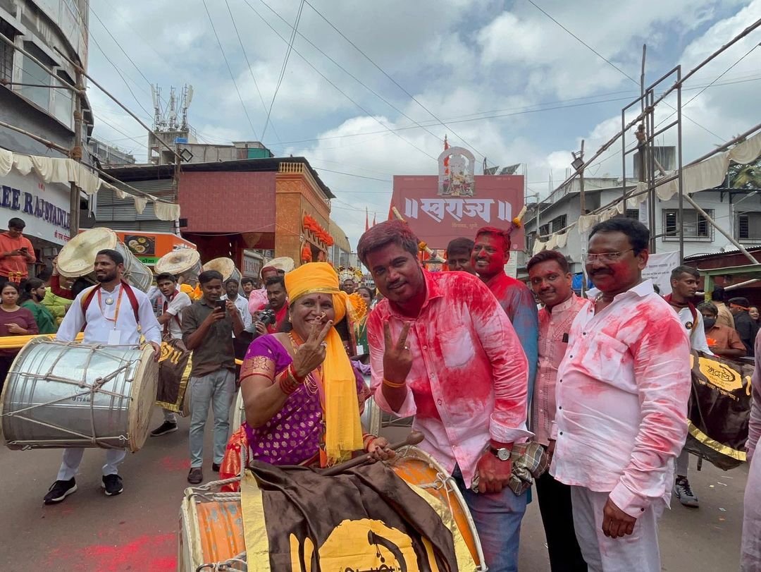 rohit pawar ganpati visarjan mirvnuk 2022 pune photos