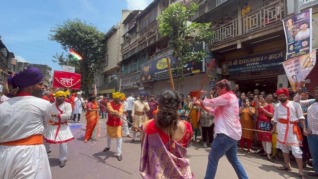 rohit pawar ganpati visarjan mirvnuk 2022 pune photos