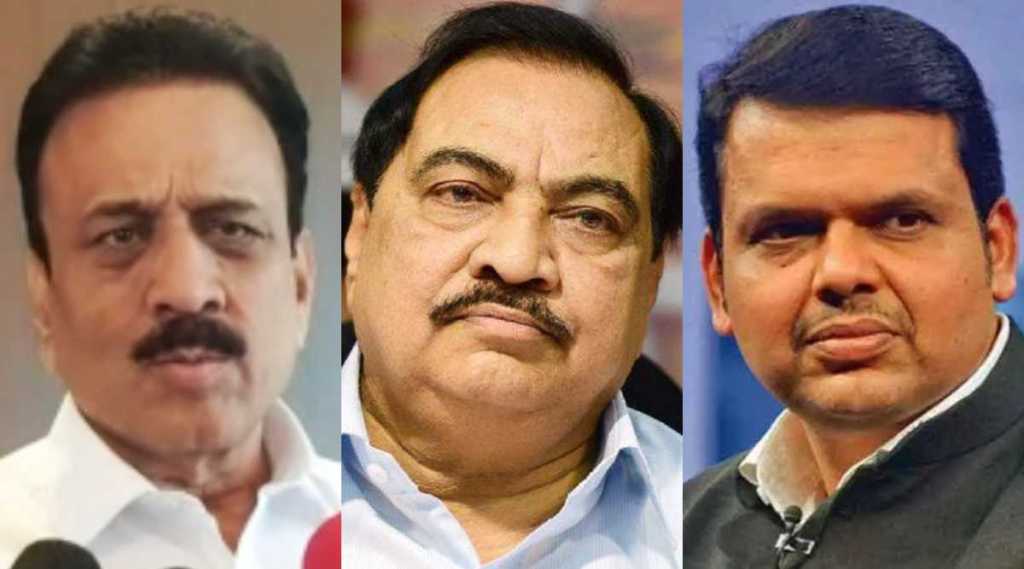 Girish Mahajan Eknath Khadse Devendra Fadnavis