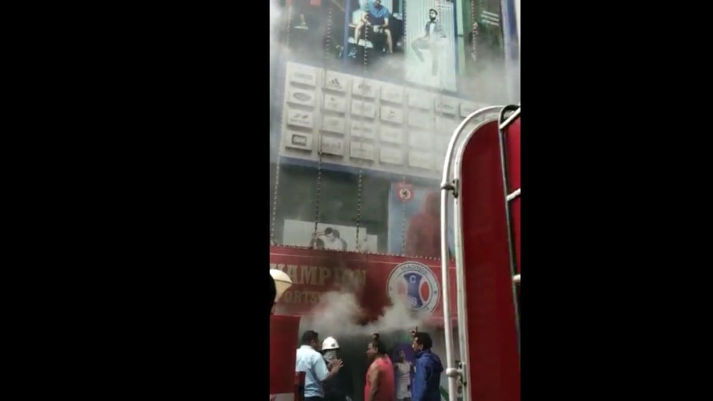 Fire at Champion Sports shop in Deccan pune