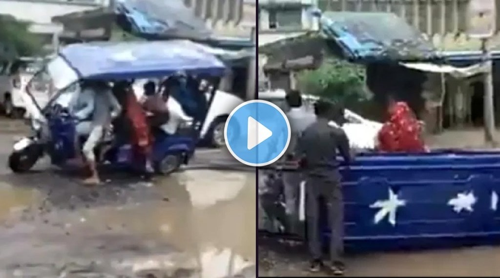 rickshaw accident video of lucknow