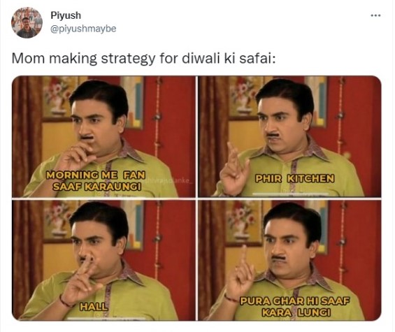 Diwali Ki Safai Memes