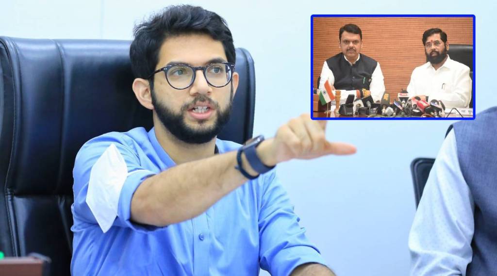 aditya thackeray and eknath shinde and devendra fadnavis