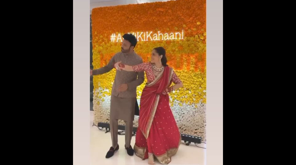 ankita lokhande vicky jain first karva chauth 