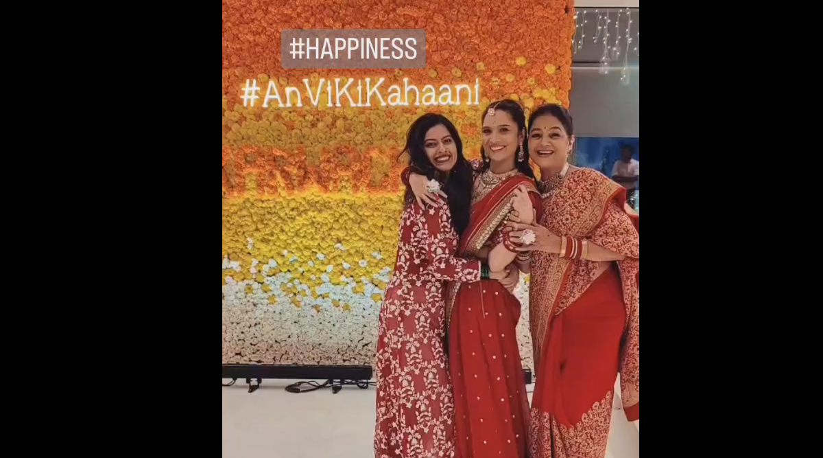 ankita lokhande vicky jain first karva chauth