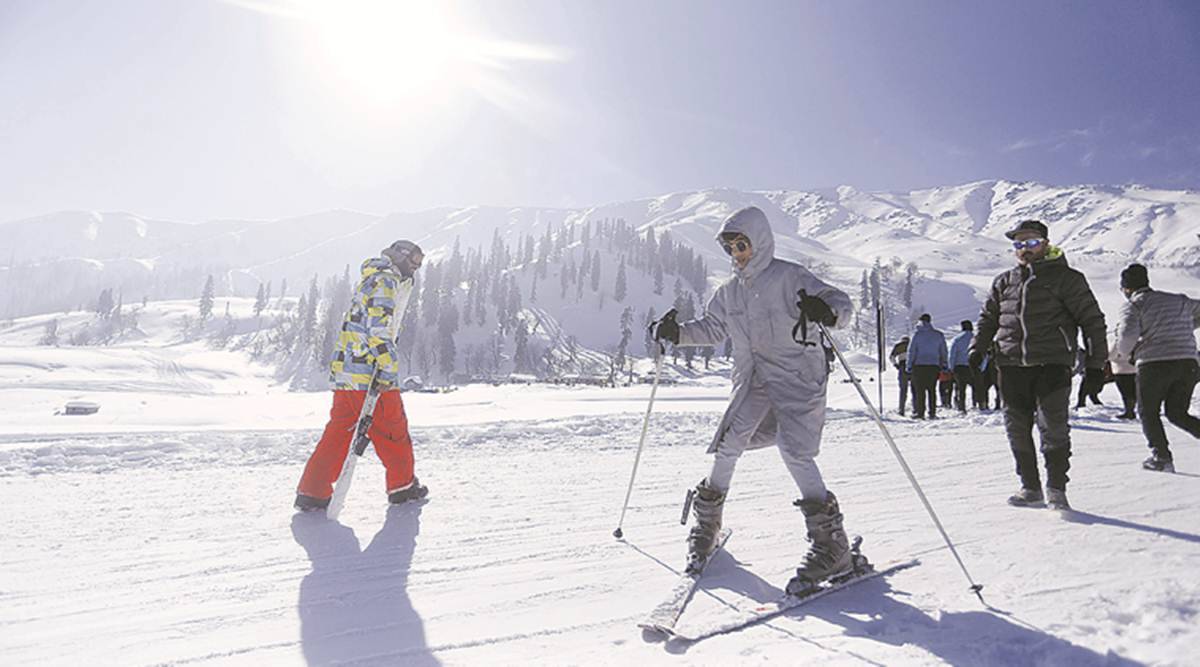 Kashmir First Snow Fall Beautiful Snow Pictures all over Gulmarg valley