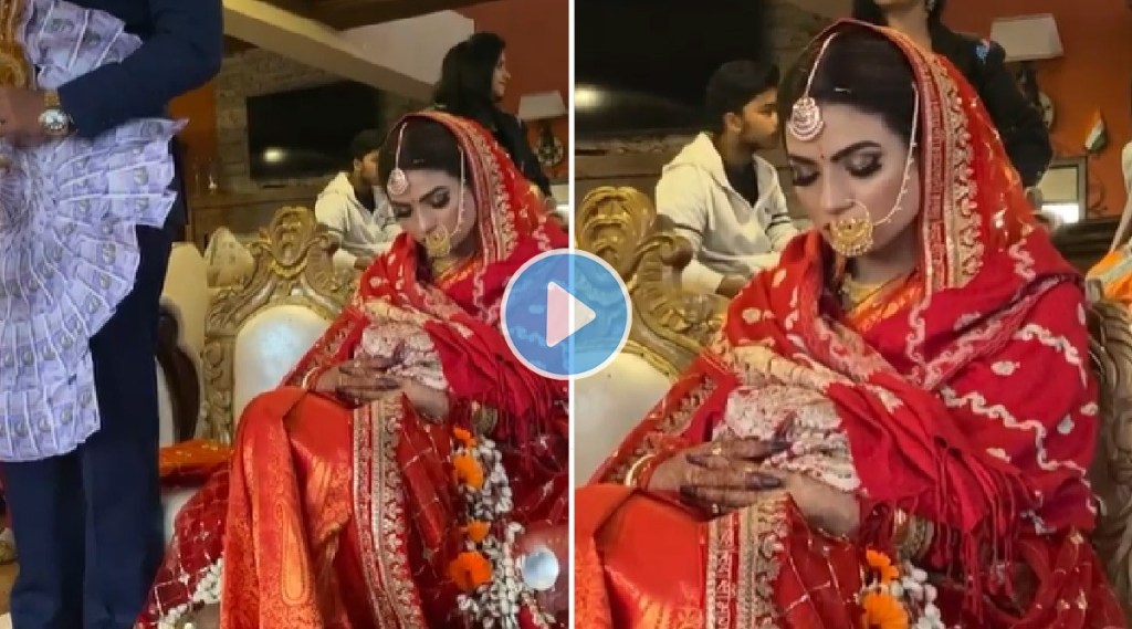 viral video of bride sleeping during wedding ceremony