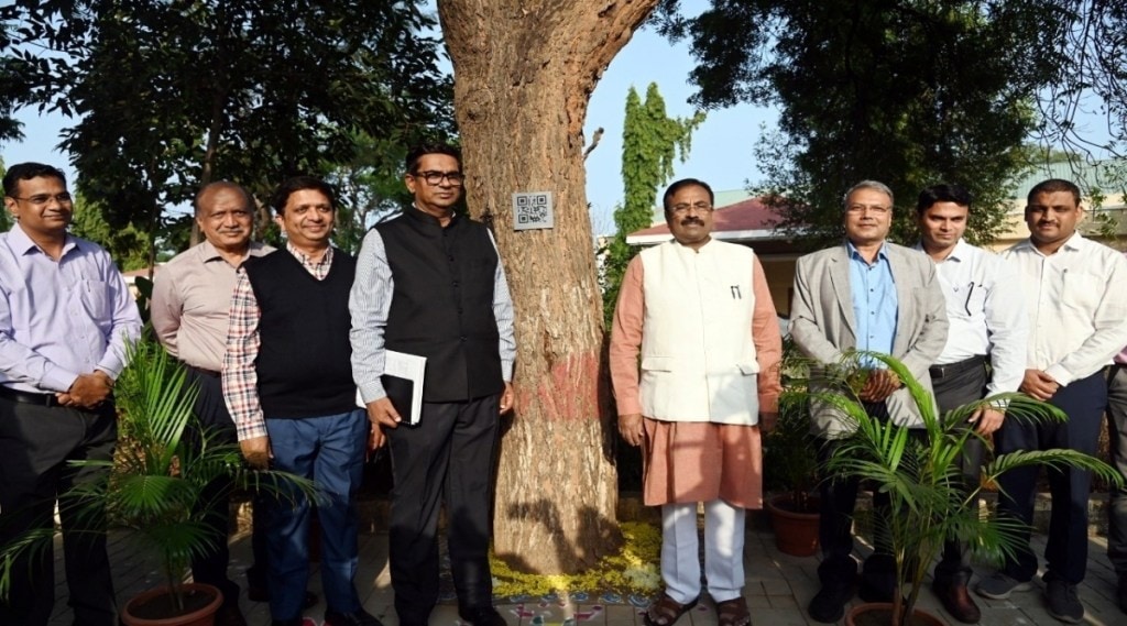 The launch of the QR code by the State Forest Minister Sudhir Mungantiwar