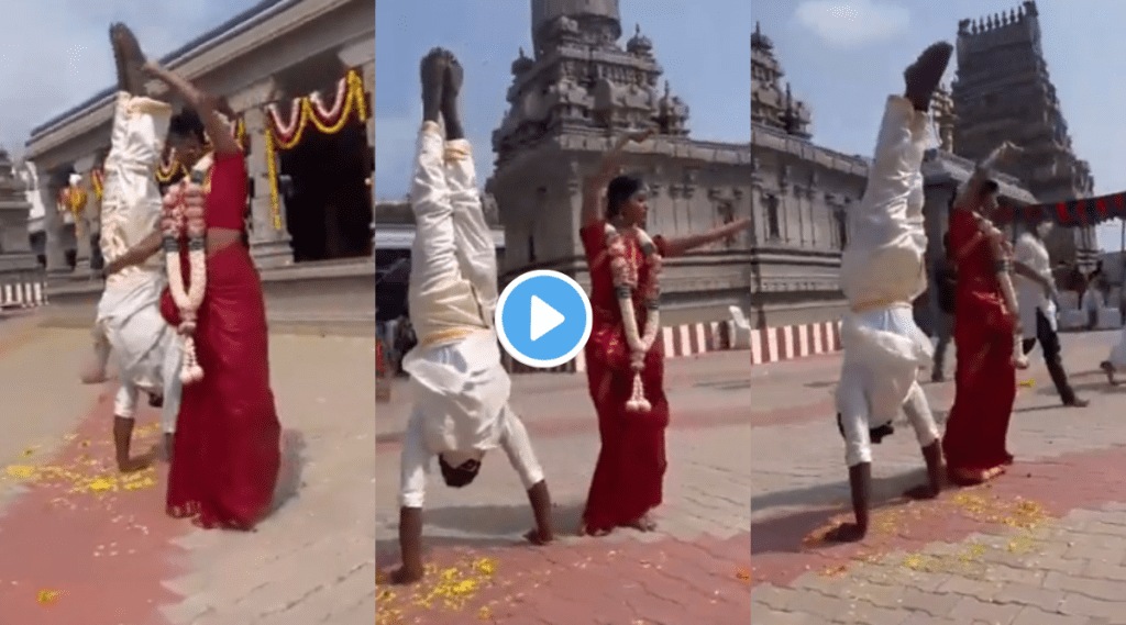 Viral Video Bride Poses as Groom Turns Up side Down Hip Hop Split Pre Wedding Photoshoot Ideas