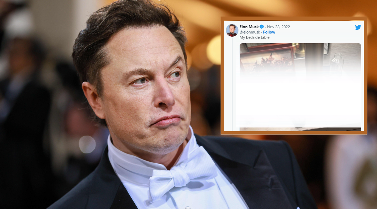 Elon Musk Shared Bedroom Bedside Table Photo Guns Diet Coke Netizens Shocked By Viral Photo Post 4959