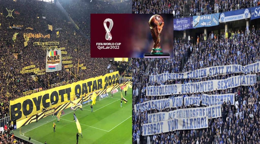 FIFA World Cup Ban Posters Spotted During Bundesliga Football League Matches, Know What's The Reason