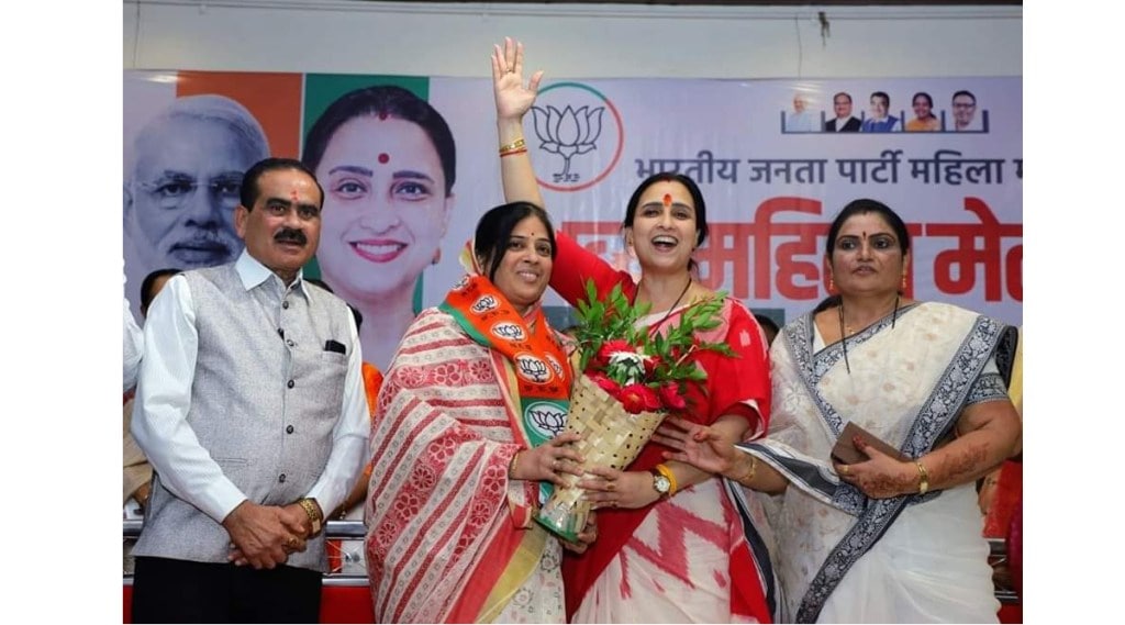 NCP female district president Shubda Nayak joins BJP