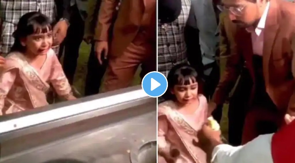 little girl crying for turkish icecream