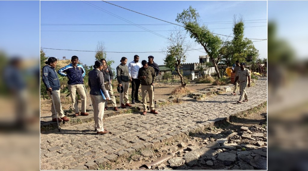 Forest department action on encroachment in Sinhagad fort area