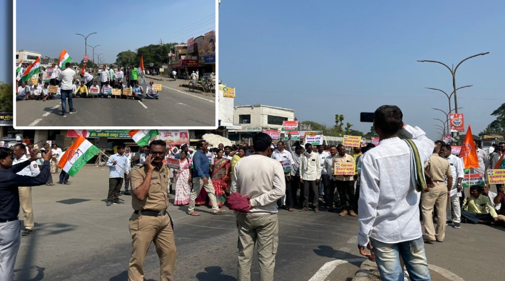 Congress stop the road at Tivas to declare wet drought