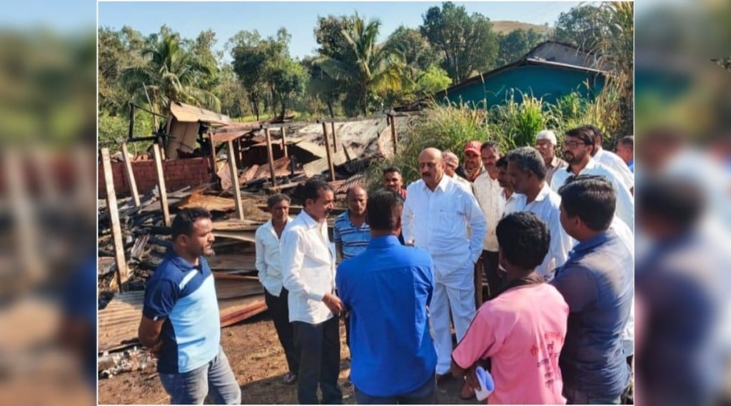 Four animals died due to a short-circuit in a cowshed fire at Khulgaon in Shirala taluka of Sangli.