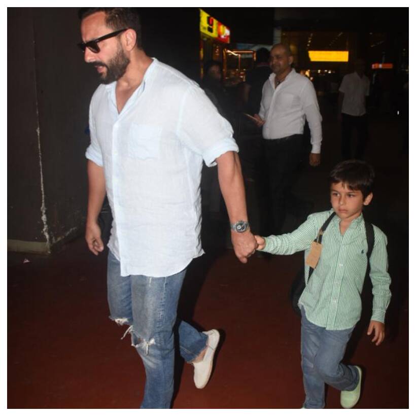 Saif Ali Khan and Taimur Ali Khan